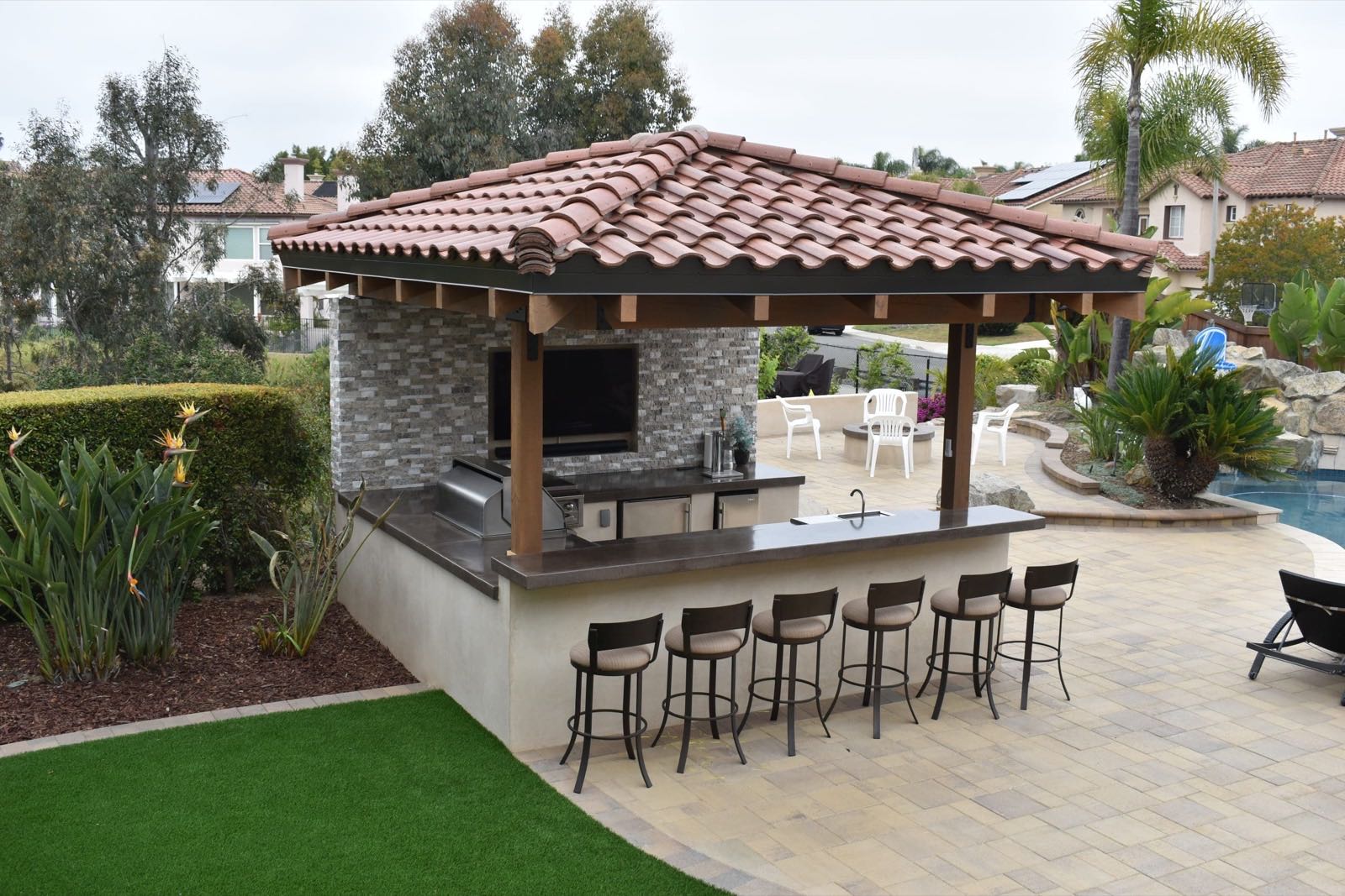 Custom landscape design and outdoor living space by Outdoor Dreamscapes in San Diego, CA